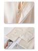 Women's Spring 2025 Gray High-Waisted Wide-Leg Drapey Pants - Elegant and Loose Straight-Leg Fit for Spring/Summer Season