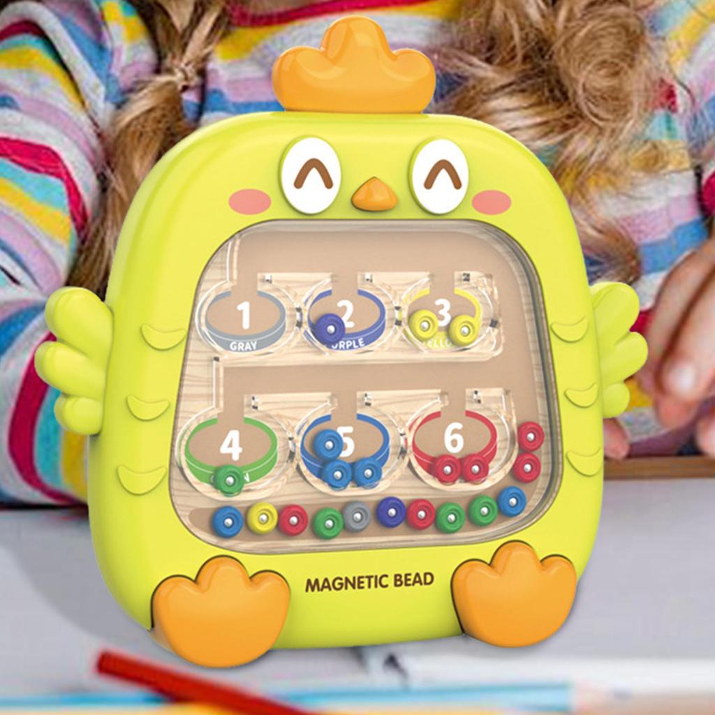 Boys Girls Magnetic Number Maze Chicken Design Magnet Maze Board Game STEM Toy Fine Motor Skills Toys Kids Magnetic puzzle toy