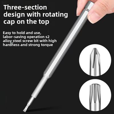 25 In 1 Screwdriver Repair Tools Sets Aluminum Alloy Handle Precision Cross Head Magnetic Screwdriver for Phone Computer Glasses