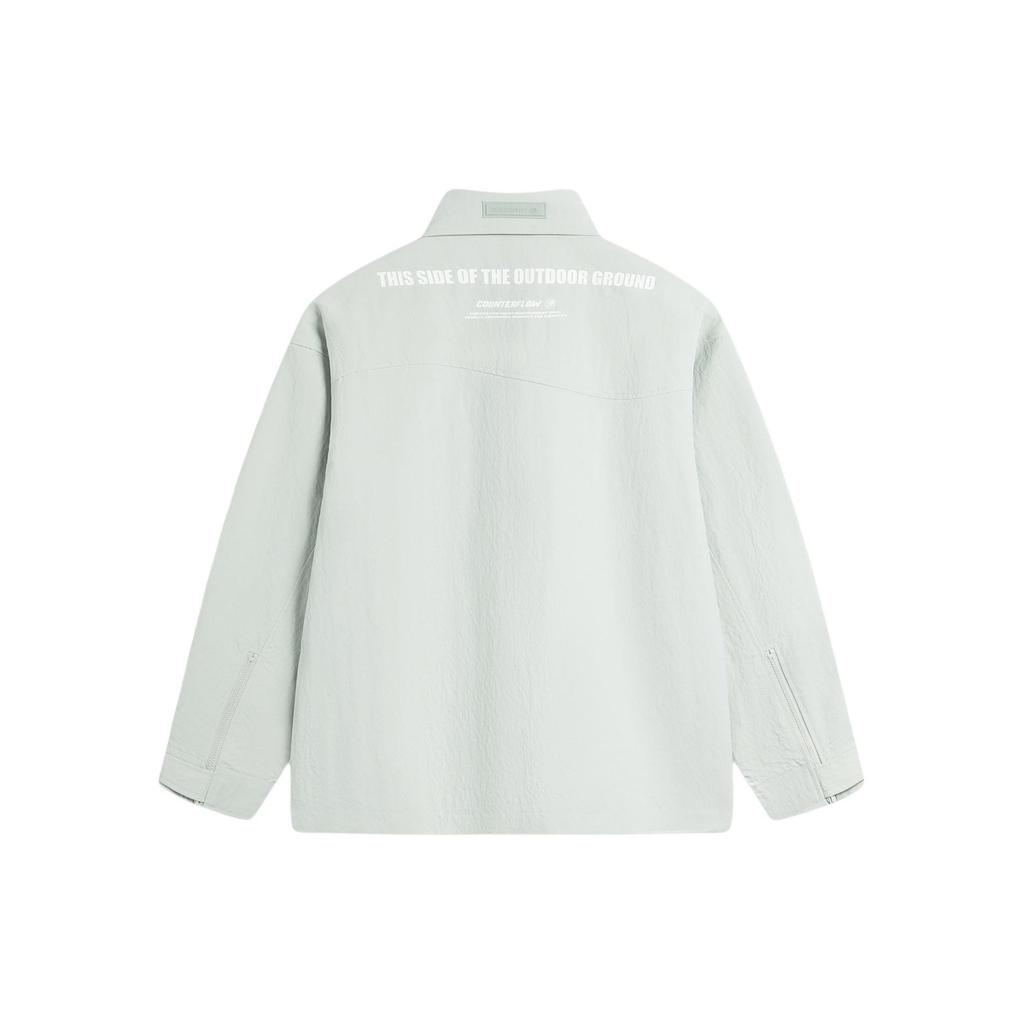 Li Ning CF Suo Solid Color Casual Sports Zipper Collar Long Sleeve Jacket Men Jackets AJDU247-1