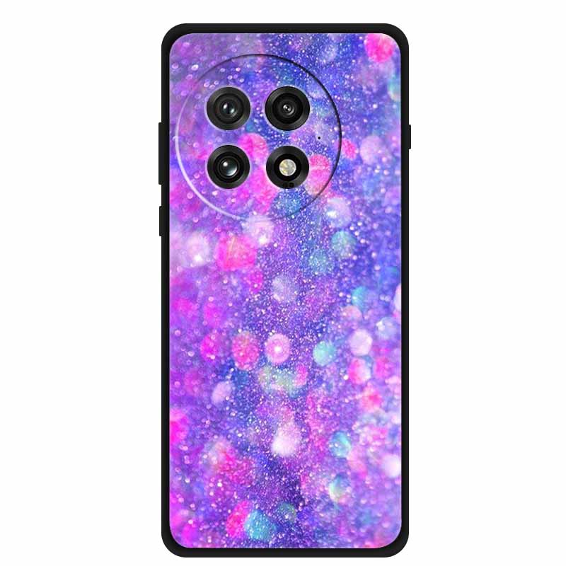 For OnePlus 13 5G Case Colorful Splicing Cartoon Soft Silicone Black Cover For OnePlus 13R 5G Fashion Capa 1+13 Protective Funda