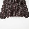 Elegant Women Korean Style Polka Dot Shirt Long Sleeve Bow Tie Collar Blouse Spring Autumn Loose Tops Fashion Sweet Simple Clothing