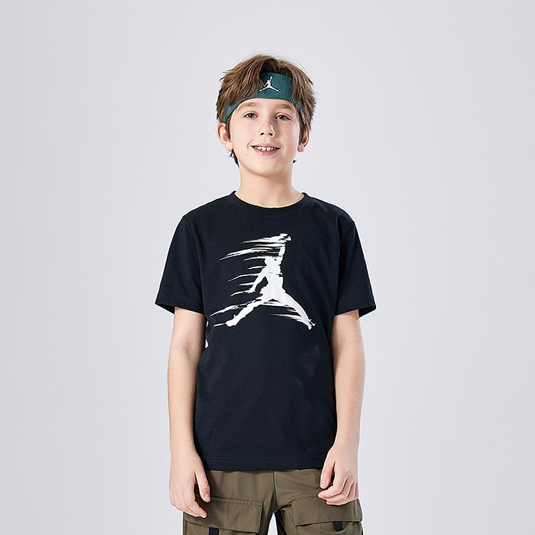 Jordan T-Shirt Phantom Comfortable Short Sleeve Kids tops Black JD2432115