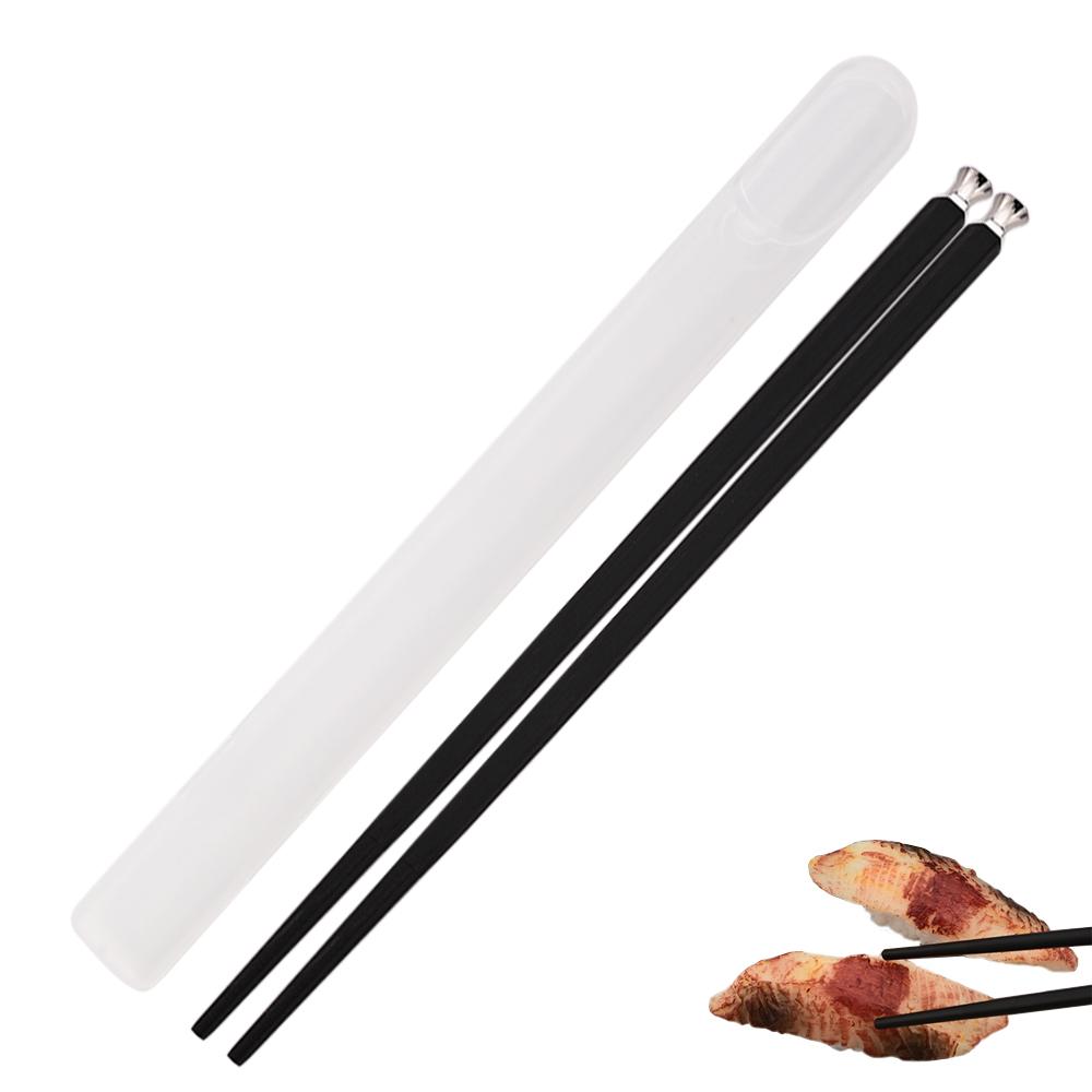 1 Набор черных палочек для еды из сплава, набор корейской еды, палочки для суши, палочки для еды, многоразовые нескользящие палочки для еды, палочки для вечеринки, домашние палочки для еды