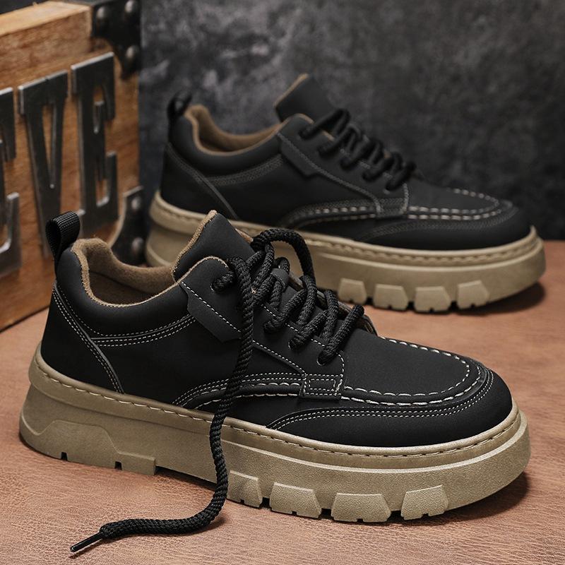 Low-top Leather Martin Trendy Shoes Men's Sports and Leisure Shoes Men's British Style Autumn Tooling Men's Shoes 2024 New