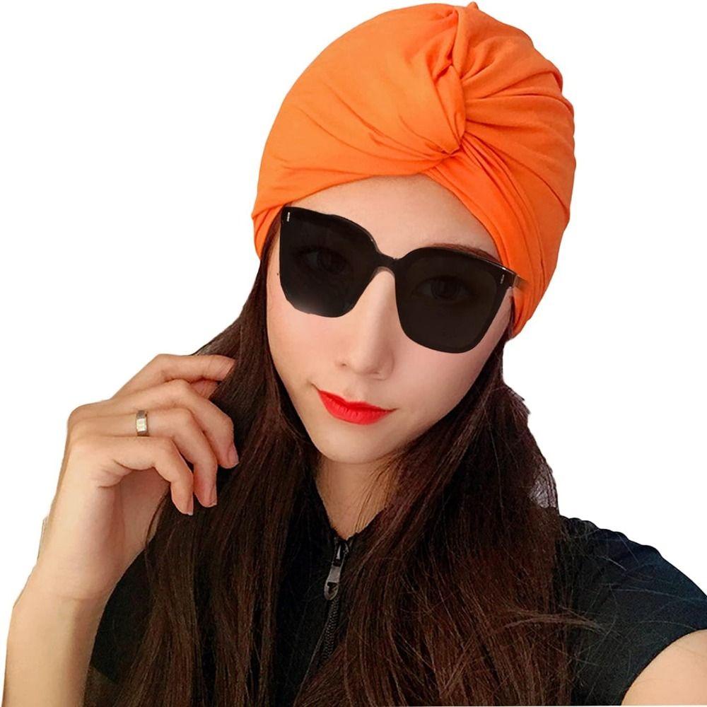 Pleated Summer Swim Turban Cap Nylon Hot Spring Bathing Hat Fashion Beach Cap  Swimming Pool