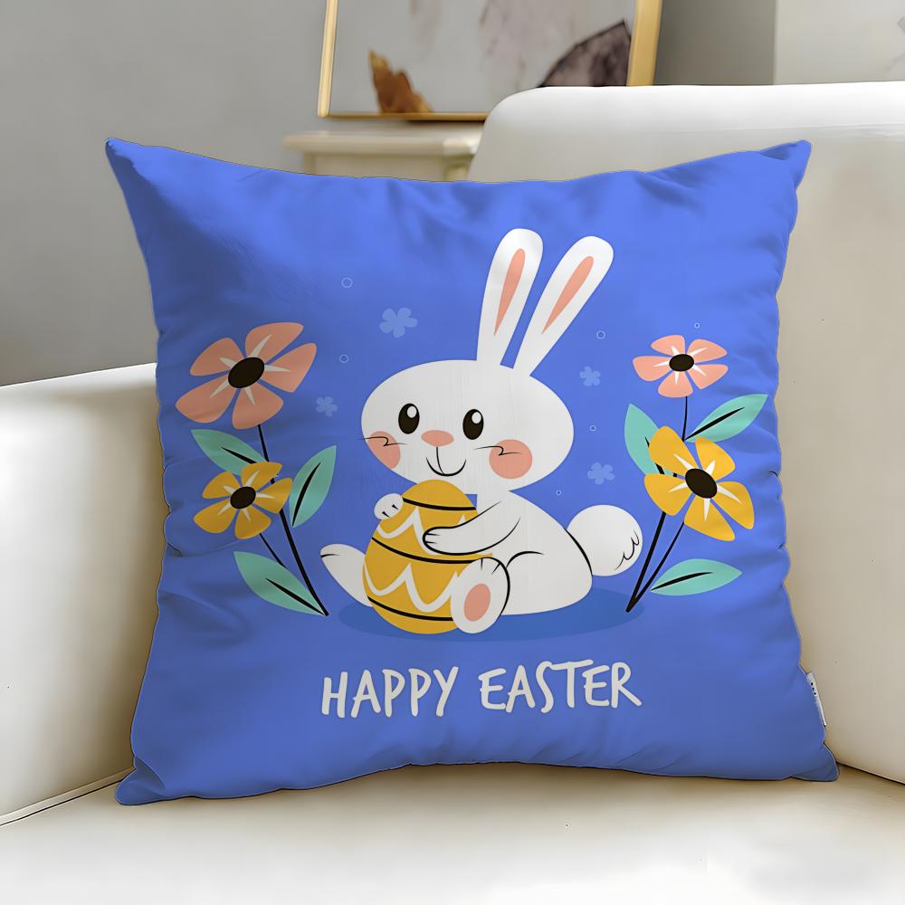 Holiday Easter Cushion Cover Soft & Easy-Wash Pillow Case – Versatile For Couch, Bed, Travel And Office