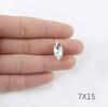 D-Shaped Ear Claw Drill, Round Glass, No-Snag Sewing Hardware & Clothing Accessories.