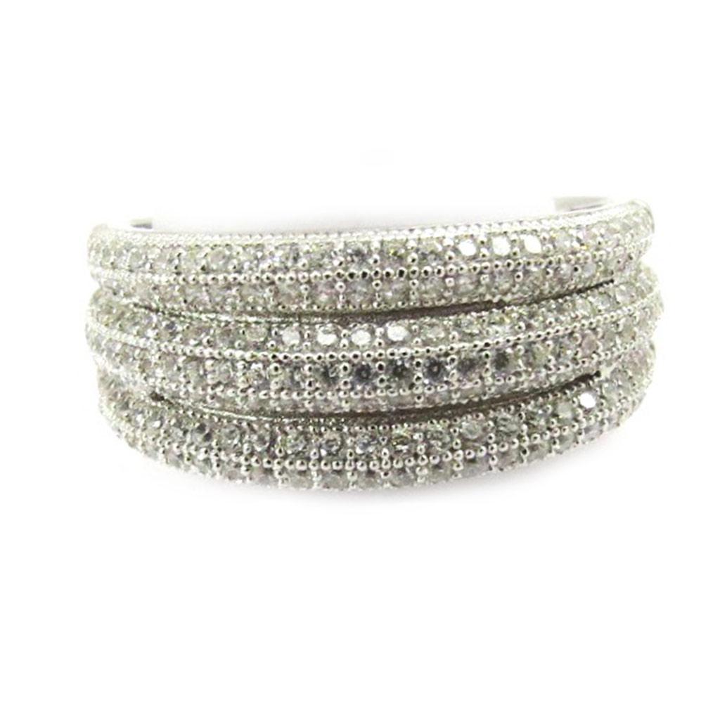 Silver Ring 'Sissi' White Silver (rhodium) - 8 Mm
