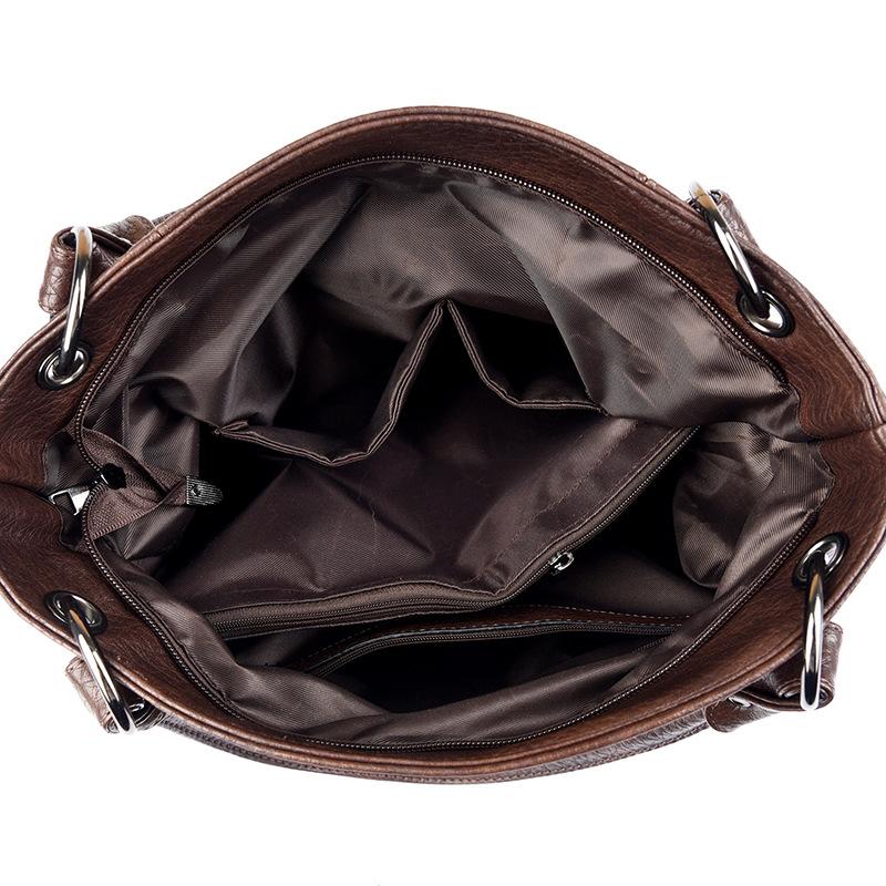 Tote Bag, New Large Capacity Shoulder Bag, Fashionable and Simple Soft Leather Commuting Bag, Women's Handbag