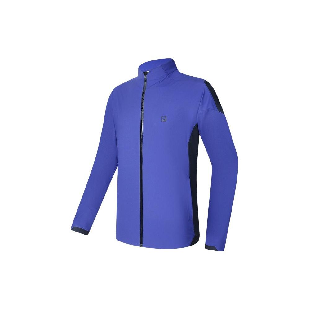FILA Golf Series Retro Sports Color Block Stand Collar Elite Woven Jacket Men Jacket Ocean-Blue A11M415702F-BU