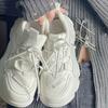 Campus Dad Shoes Double Mesh Breathable 2025 High-value Muffin Bottom Non-slip Little White Shoes Spring and Summer New Women's Shoes
