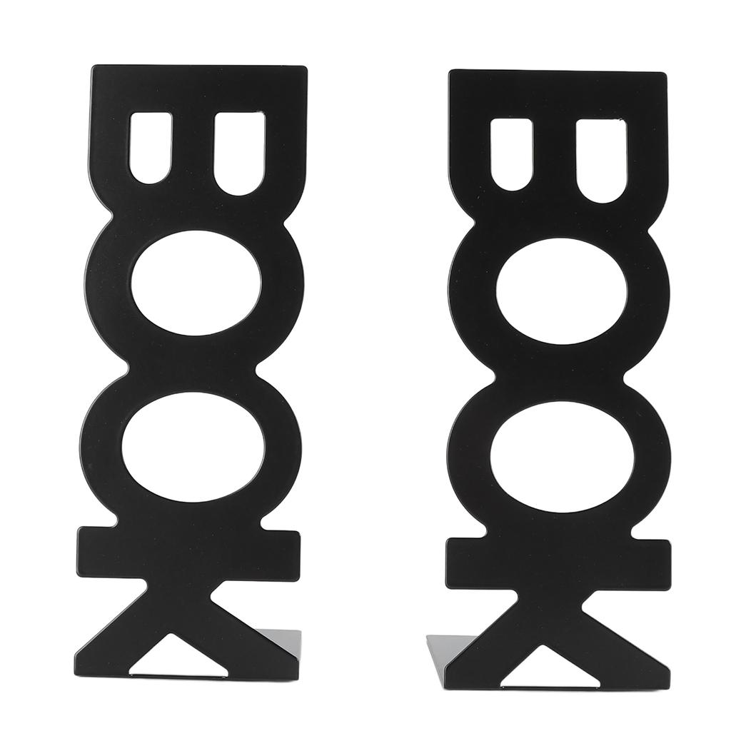 1 Pair Book End Decorative L Shaped Keep Upright Slip Resistant Book Stopper for School