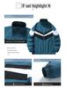 Men's Sporty Cardigan Stand Collar Jacket & Pants Set for High School Students