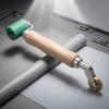 PVC Film Roller Wood Handle DoubleEnded Metal Brackets Green