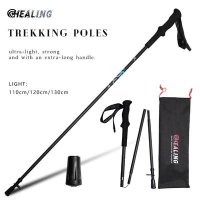 Ultralight Carbon Fiber Trekking Poles Walking Sticks Hiking Cane Folding Telescopic Walking Pole Nordic Mountain Climbing Stick