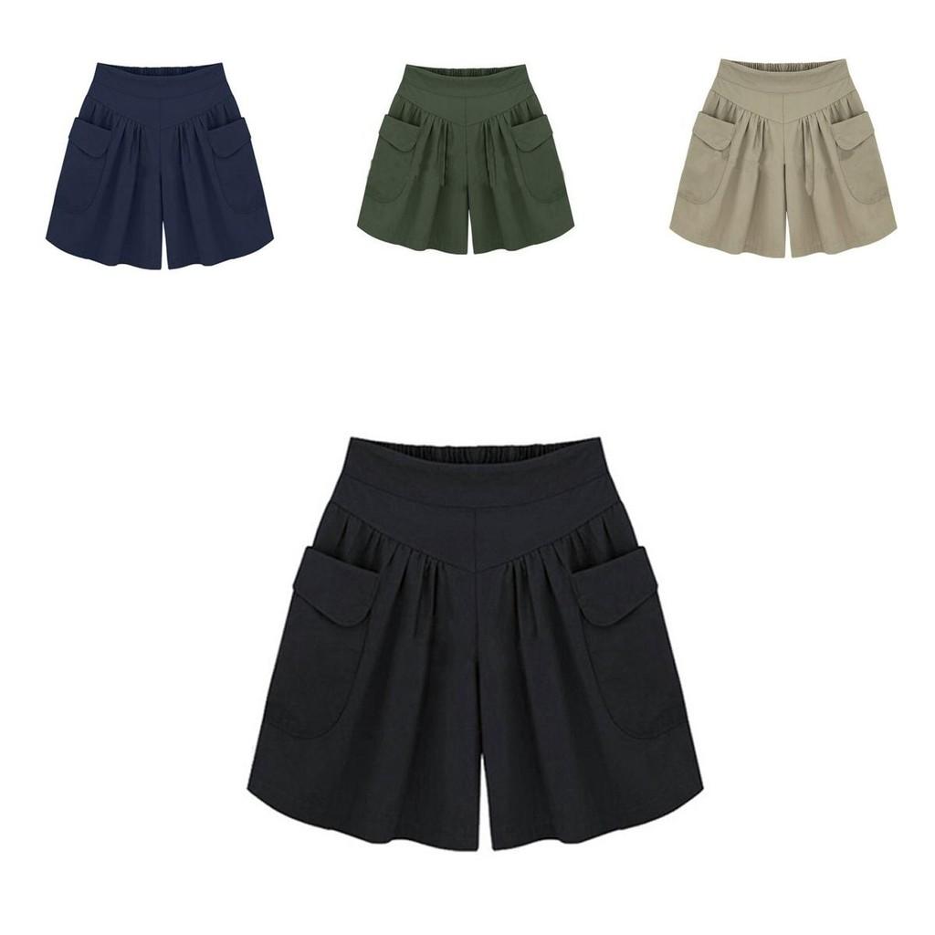 Casual Womens Fashion Loose Wide Leg Pants Pocket Leggings L5xl Culottes