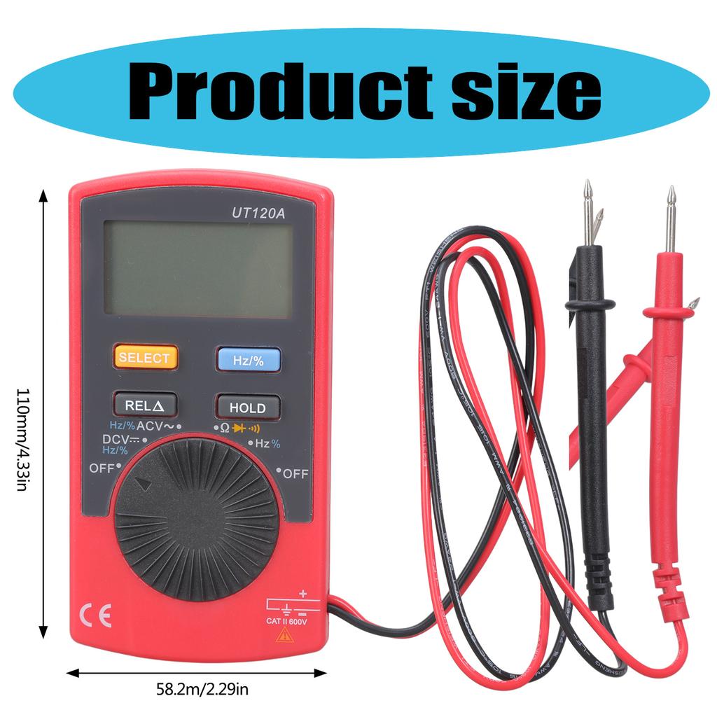 Digitales Miniatur-Multimeter für präzise elektrische Testanforderungen Tragbar und leicht zu tragen Elektriker und Studenten