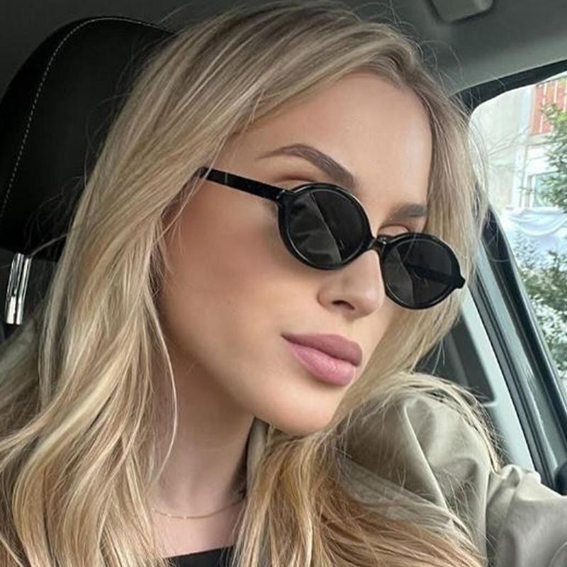 Sunglasses 14.2*14.3*3.1cm Sun Shade Glasses Eye Sunglasses Acrylic Oval Sunglasses For Streetwear Beach Vaion