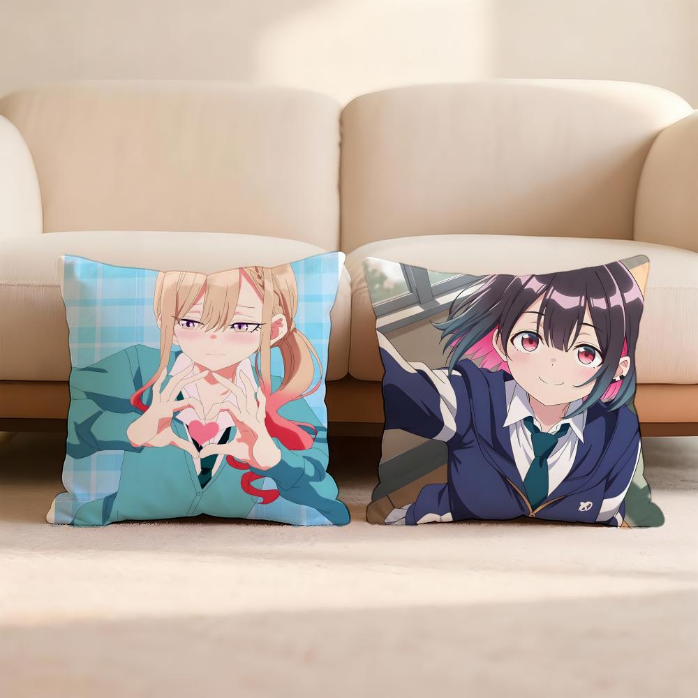 B-Bad G-Girl Anime Cushion Cover Home & Car Multi-Scene Pillow Cover - Reversible, Soft & Durable for Daily Use