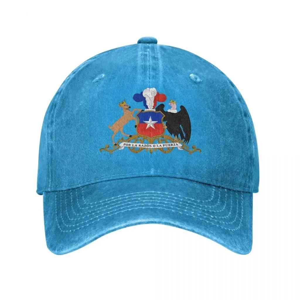 Vintage Coat Of Arms Of Chile Baseball Caps for Men Women Distressed Washed Snapback Hat Outdoor Summer Caps Hat