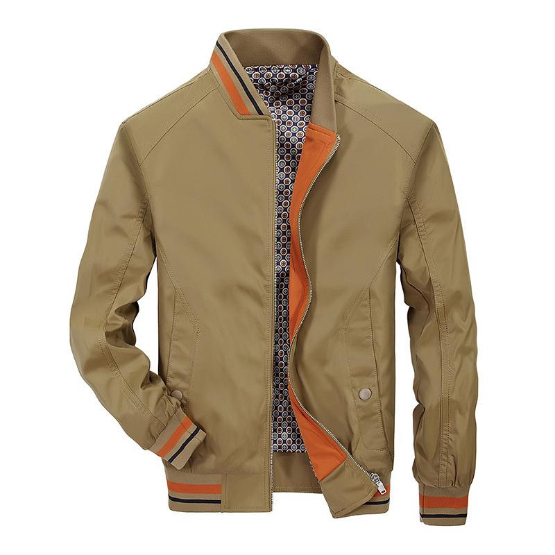 Jacket Men's Spring and Autumn New Men's Jacket Large Size Loose Baseball Collar Casual Clip