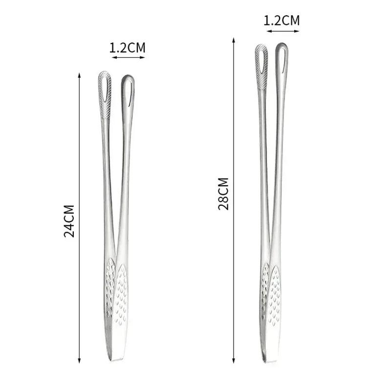1/2pcs Stainless Steel BBQ Grill Tongs Meat Cooking Tweezers Kitchen Barbecue Clips Utensils Accessory  Tongs Clips Barbecue