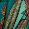 BITCED Women's Summer Sexy Fashion Strapless Satin Positioned Print Dress
