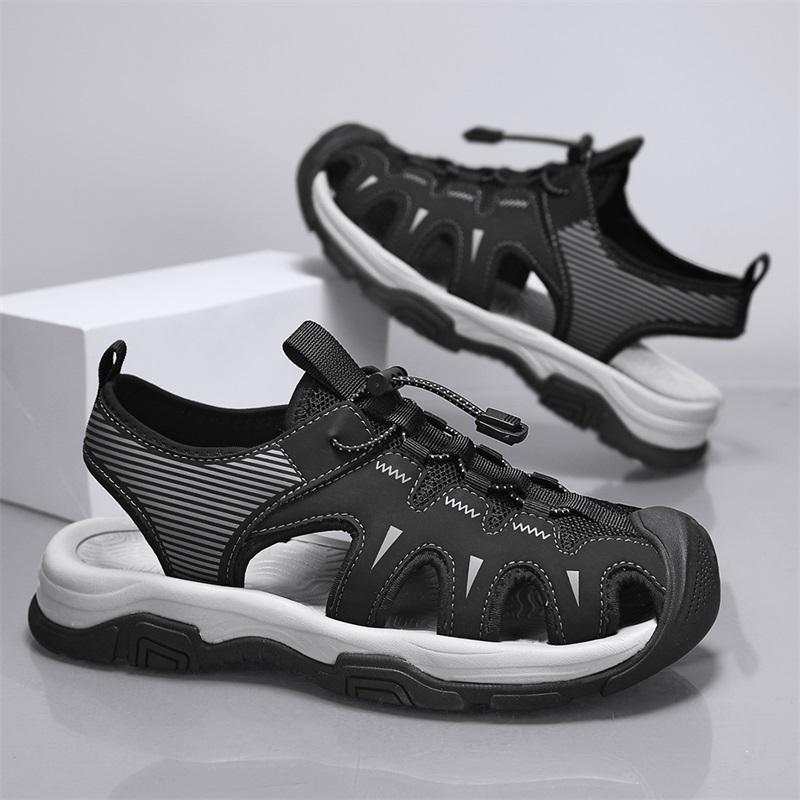 Summer Men Sandals Genuine Leather Mens Casual Shoes Outdoor Men Leather Sandals for Men Beach Shoes Roman mens Shoes