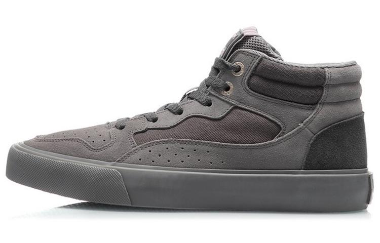 Li Ning CF The One Mid top Skateboard Shoes Men s Frost Gray AGCQ317-3 41.5