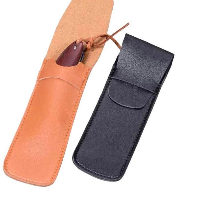 Vintage Frosted Pu Leather Flap Pen Case High-End Fountain Pen Protective Sleeve Large Capacity Double Set Of Pen Case