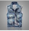 Gilet casual vintage da uomo taglie forti Gilet di jeans senza maniche