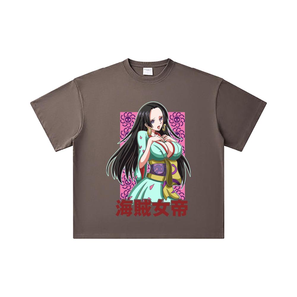 260 GSM Double Yarn 32 Count 100% Cotton One Piece V68 Boa Waifu Print Unisex Heavy Cotton T Shirt