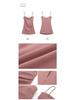 Spring/Summer 2026 Elegant Pink Pleated Waist Bodycon Camisole Dress for Women