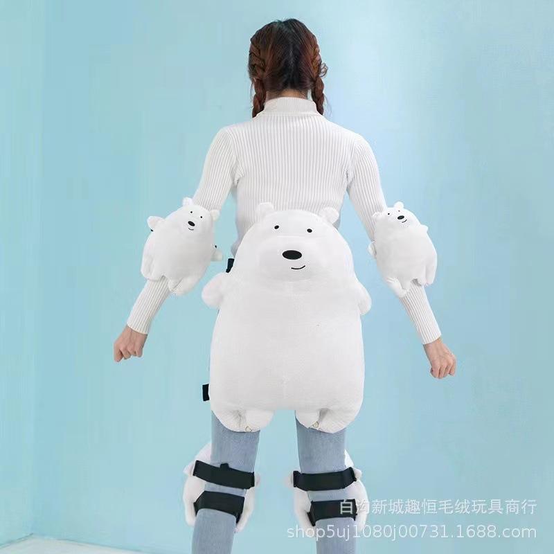 Ski protective gear thickened hip pad plus size turtle plush toy hip pad knee pad anti-fall pad
