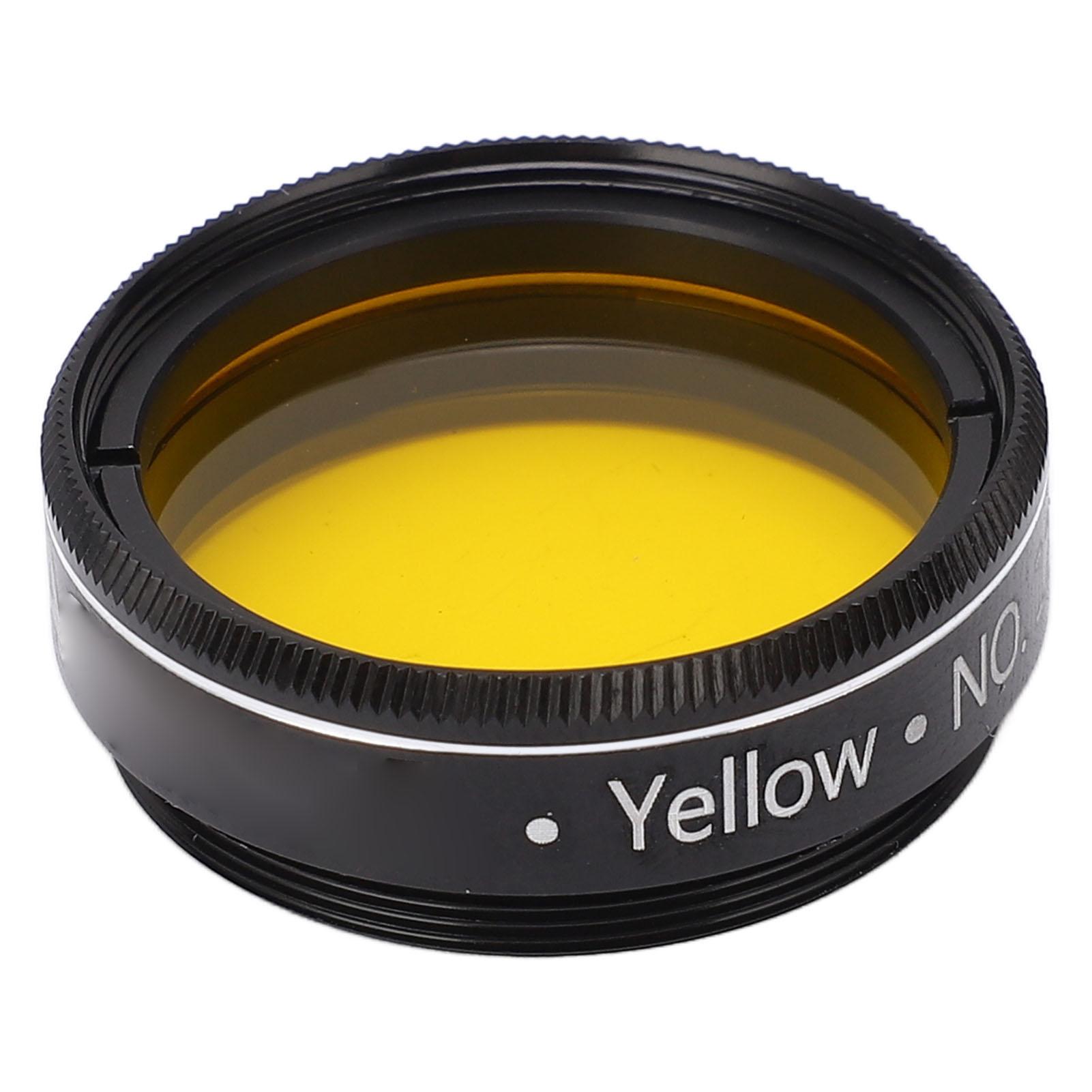 

1,25-дюймовый фильтр для телескопа Прозрачный желтый Оптическое стекло Аксессуары для телескопа для 1,25-дюймового телескопа