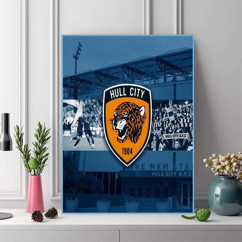 Hull City A.F.C 100% Round Full Drill 5D DIY Diamond Painting Embroidery Cross Stitch Rhinestone Décor
