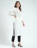 MONTE CARLO Women's Regular Fit Self Designed Round Neck 3/4 Sleeve Kurti
