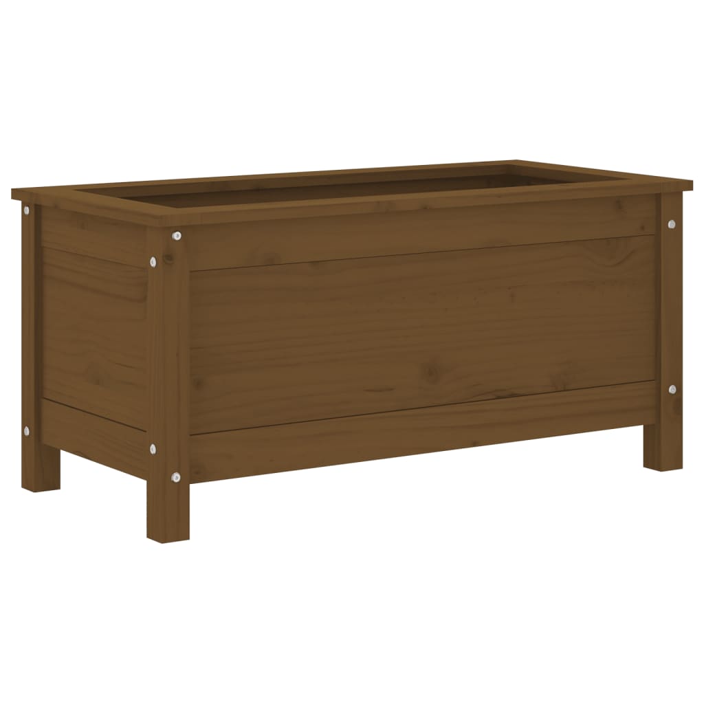 Plant Pot Honey Brown 82.5 X 40 X 39 Cm Solid Pine Wood