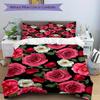 3pcs Rose Bedding Set, Breathable And Soft, Suitable for All Seasons Machine Washable, Suitable for Bedroom Decoration,yy250822178