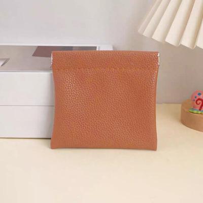 Fashion Self-closing Leather Mini Short Wallet Bag Women Men Small Money Key Earbuds Credit-Card Holder Glasses Storage Bag