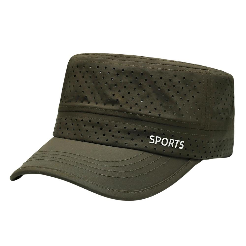Fashion Summer Fishing Hat Quick-drying Breathable Sun Hat Casual Anti-UV Peaked cap Men Women зелёный