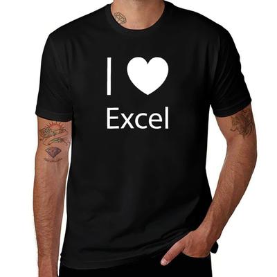 I Love Excel Tshirt Active Sports Short Sleeve Cotton Shirt Tshirt