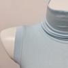 Slim-Fit, Sleeveless, High-Neck, Solid-Color Body-Hugging Top