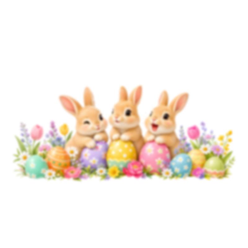 Easter Bunny Butterfly Egg Flower Window Sticker Static Self Adhesive Glass Door Showcase Spring Home Decor