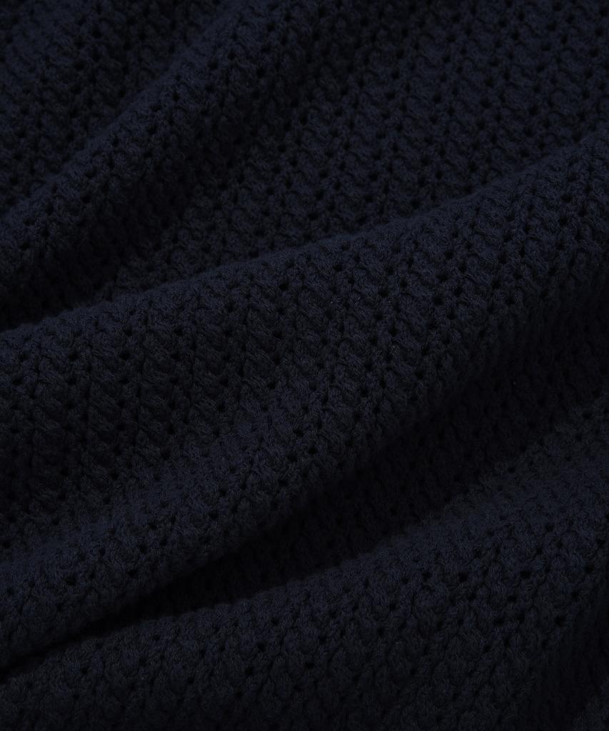 COVERNAT Authentic Crochet Collar Knit Navy
