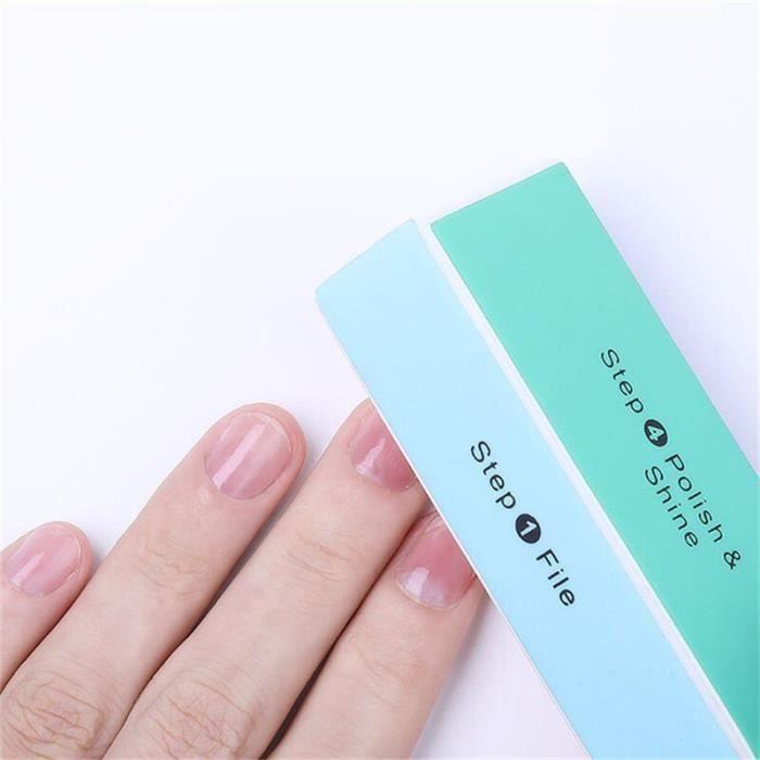 Lot de 2 limes à ongles polissantes pour Nail Art, bloc de tampon, 4 côtés, outil de manucure -WM2466