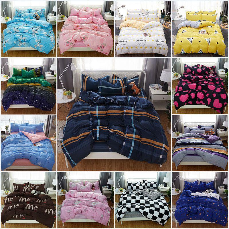 Elegant Floral Print Bedding Duvet Cover Comforter Quilt Cover Twin Pillowcase Set