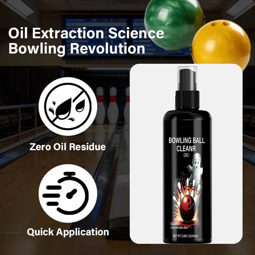 100ml Bowling Ball Cleaning Kit Sports Gear Care Set With Towel Bowling Cleaner Set For League Play Professional Training
