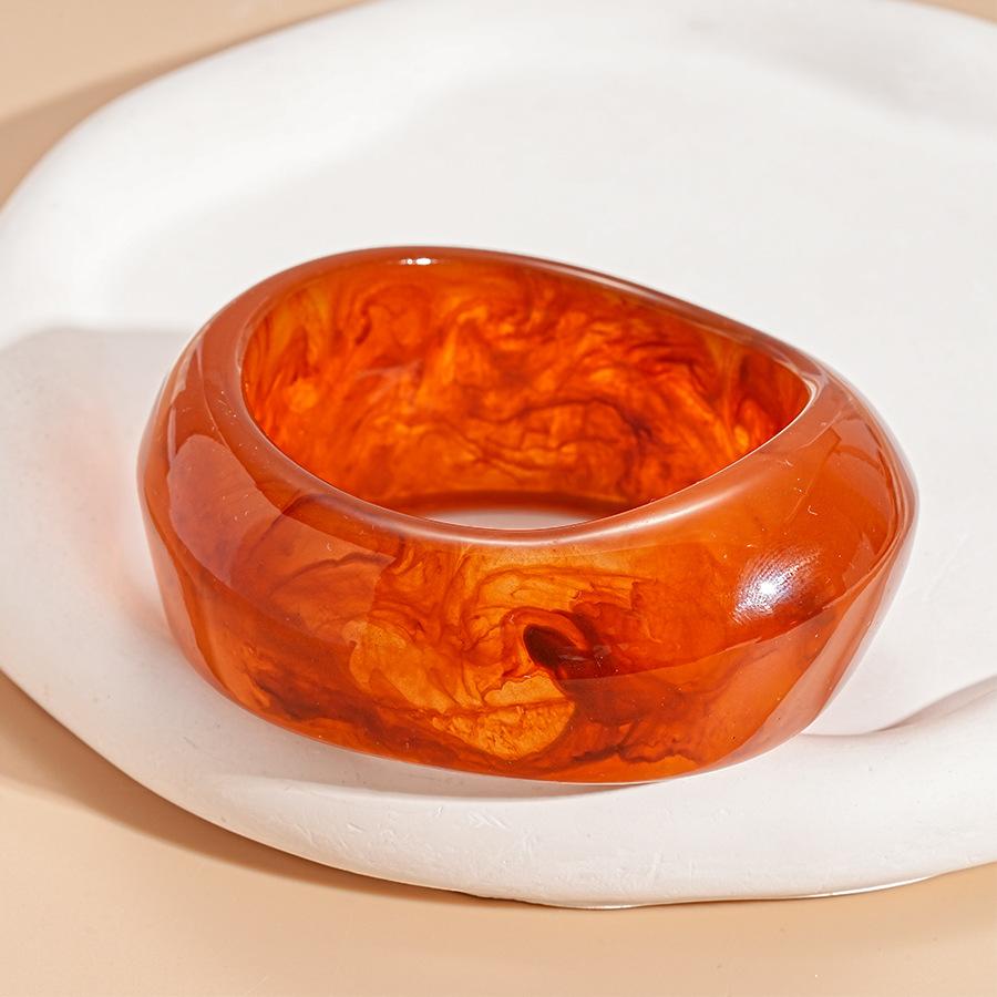 Maillard style, colorful resin, irregular bracelet, geometric temperament, exaggerated bracelet.